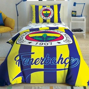 Taç Lisanslı Fenerbahçe Çubuklu Tek Kişilik Nevresim Takımı