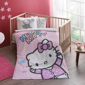 Taç Lisanslı Hello Kitty Baby Ranforce Bebek Nevresim Takımı