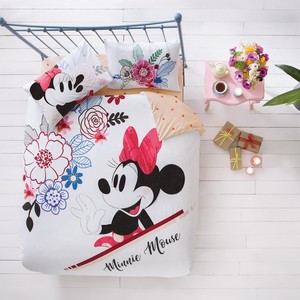 Taç Lisanslı Disney Minnie Mouse Watercolour Çift Kişilik Nevresim Takımı