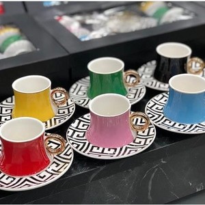 KRD Home Renkli Kahve Fincan Takımı 6'lı